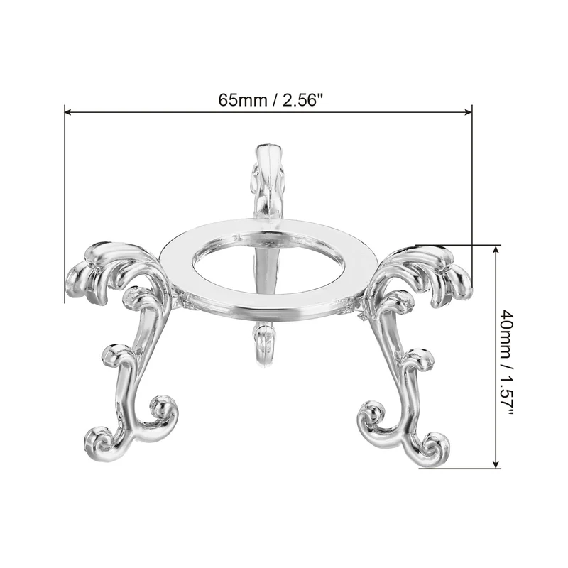 Crystal Ball Stand 2pcs Sphere Display Stand for 40 to 60mm Balls, Golden