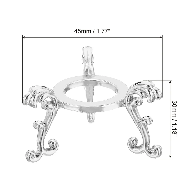 Crystal Ball Stand 2pcs Sphere Display Stand for 40 to 60mm Balls, Golden