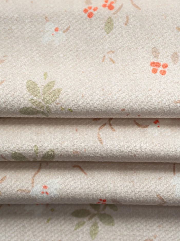 Whisper Flat Fold Floral Cordless Custom Roman Shade