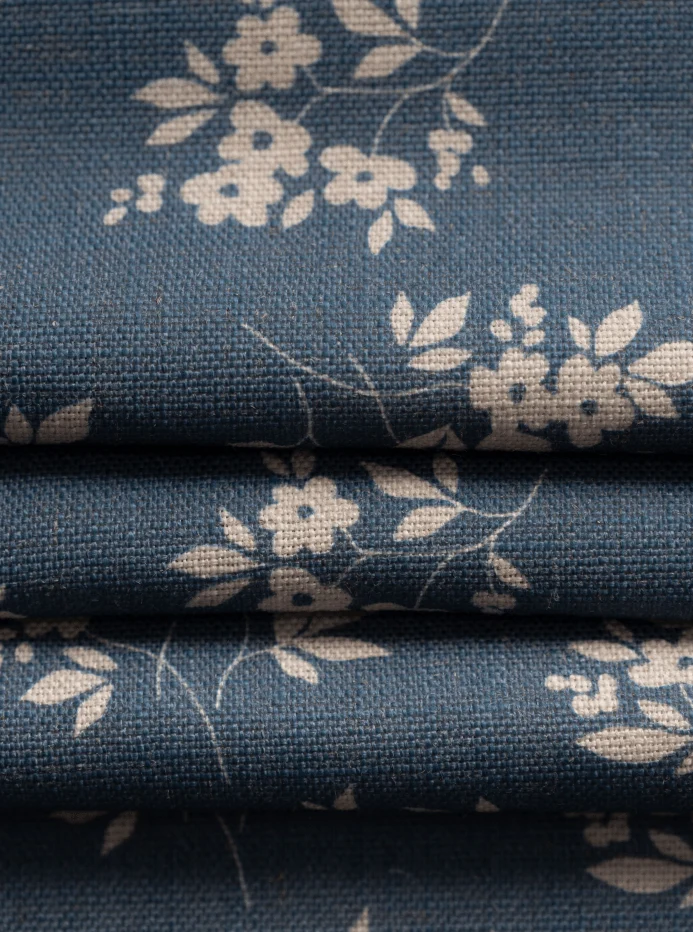 Haven Flat Fold Floral Cordless Custom Roman Shade