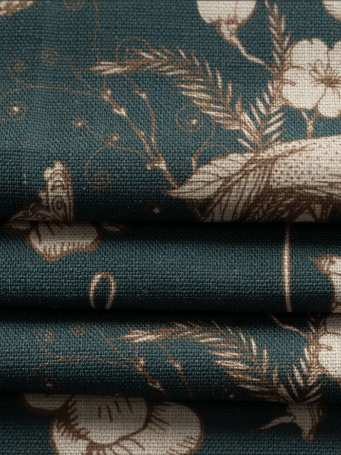 Seeker Flat Fold Floral Cordless Custom Roman Shade