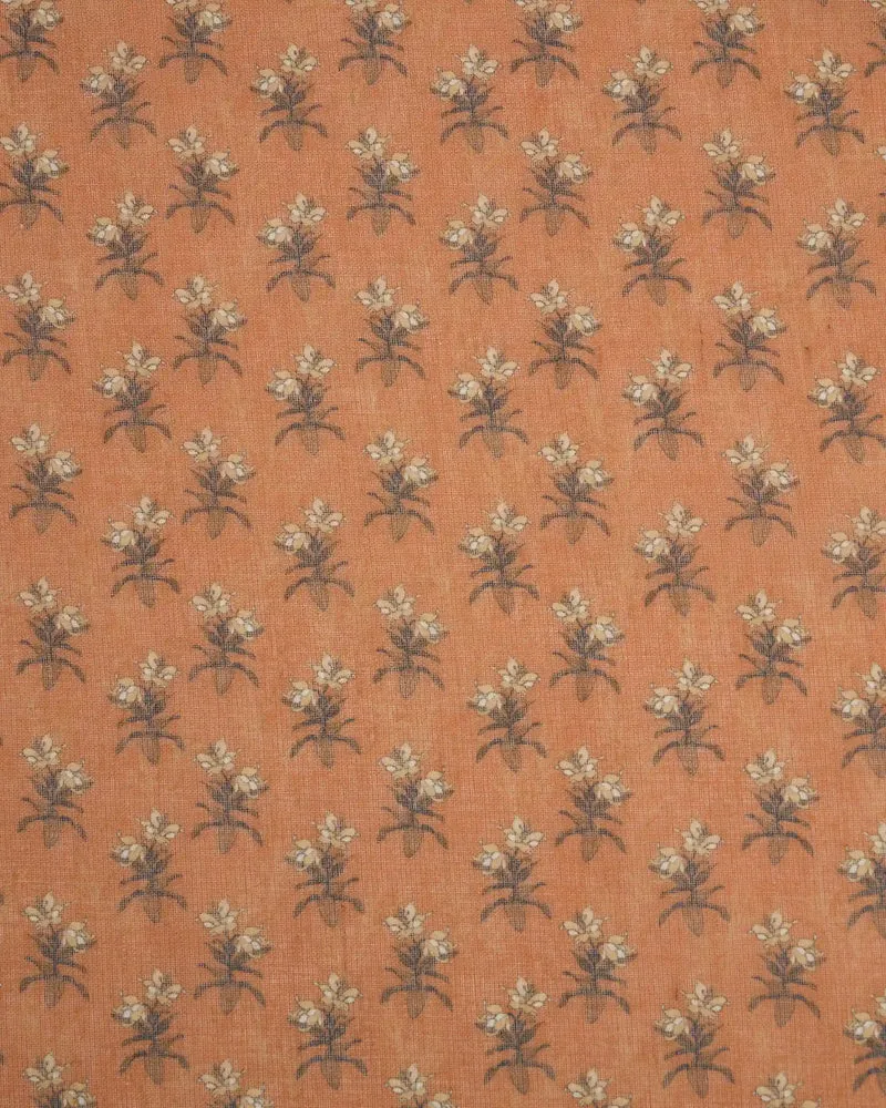 Rhythm Floral Patterned Custom Cafe Curtain
