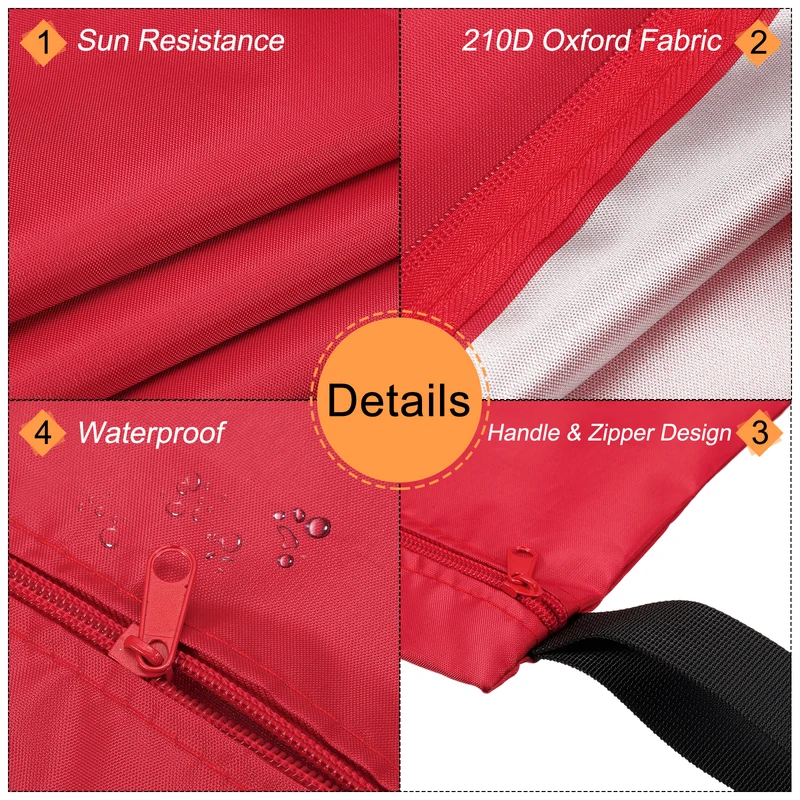 Uxcell Wet Dry Bags with Handle Zippered Pockets Waterproof Reusable Cloth Oxford Fabric Laundry Bag for Wet Clothes