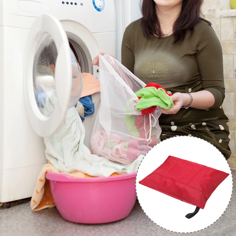 Uxcell Wet Dry Bags with Handle Zippered Pockets Waterproof Reusable Cloth Oxford Fabric Laundry Bag for Wet Clothes