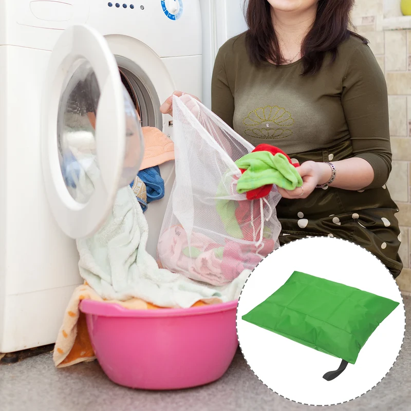 Uxcell Wet Dry Bags with Handle Zippered Pockets Waterproof Reusable Cloth Oxford Fabric Laundry Bag for Wet Clothes