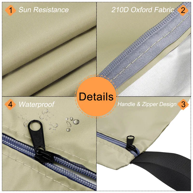 Uxcell Wet Dry Bags with Handle Zippered Pockets Waterproof Reusable Cloth Oxford Fabric Laundry Bag for Wet Clothes