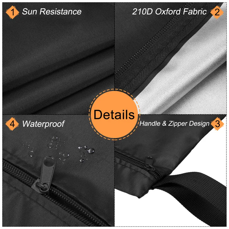 Uxcell Wet Dry Bags with Handle Zippered Pockets Waterproof Reusable Cloth Oxford Fabric Laundry Bag for Wet Clothes