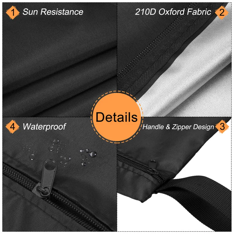 Uxcell Wet Dry Bags with Handle Zippered Pockets Waterproof Reusable Cloth Oxford Fabric Laundry Bag for Wet Clothes