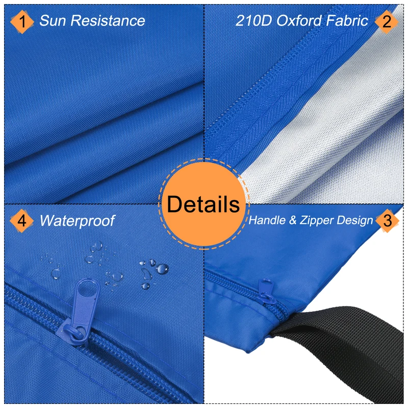 Uxcell Wet Dry Bags with Handle Zippered Pockets Waterproof Reusable Cloth Oxford Fabric Laundry Bag for Wet Clothes