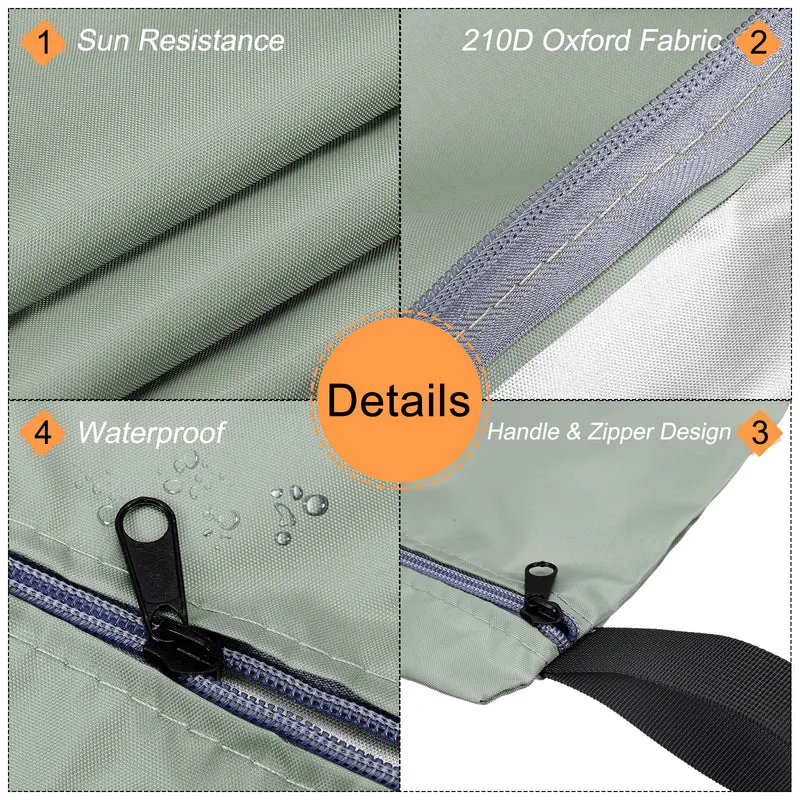 Uxcell Wet Dry Bags with Handle Zippered Pockets Waterproof Reusable Cloth Oxford Fabric Laundry Bag for Wet Clothes