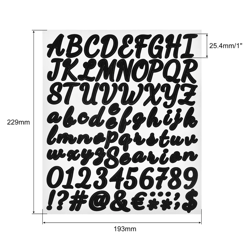Self-Adhesive Vinyl Letter Alphabet Number Sticker