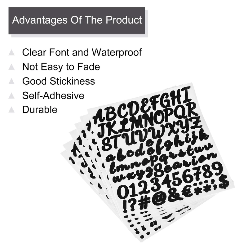 Self-Adhesive Vinyl Letter Alphabet Number Sticker