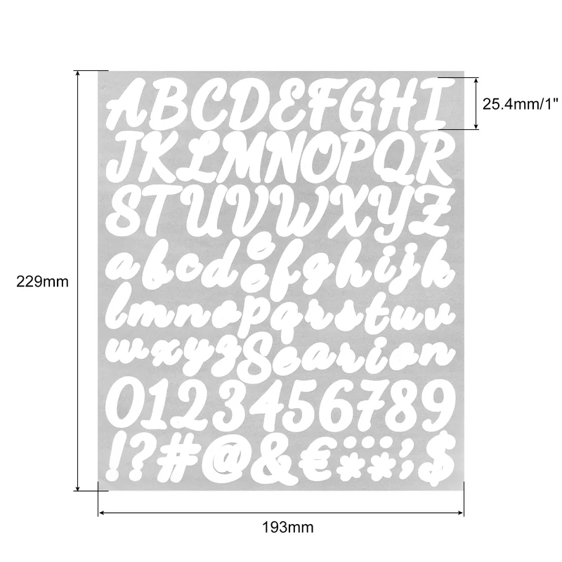 Self-Adhesive Vinyl Letter Alphabet Number Sticker