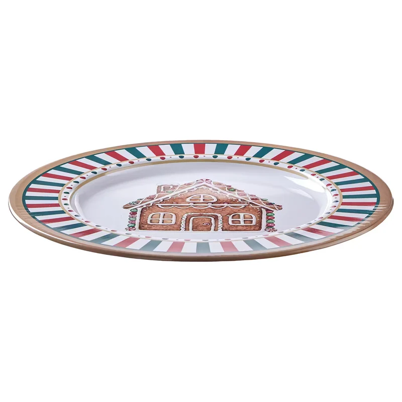 XMAS Metallteller Lebkuchenhaus 8er-Set