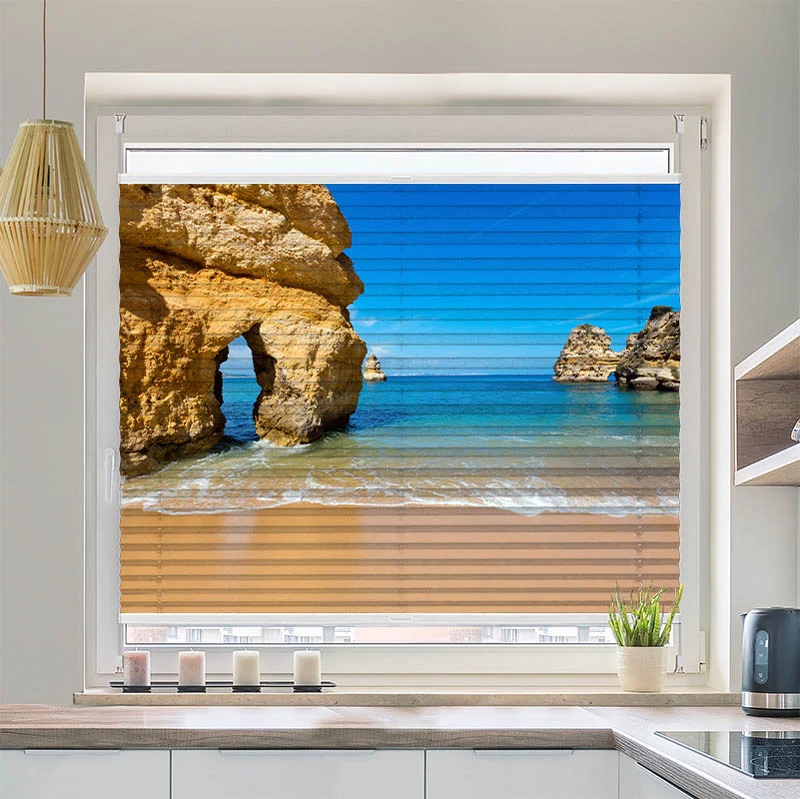 Wabenplissee Motiv "Algarve Portugal Lagos"