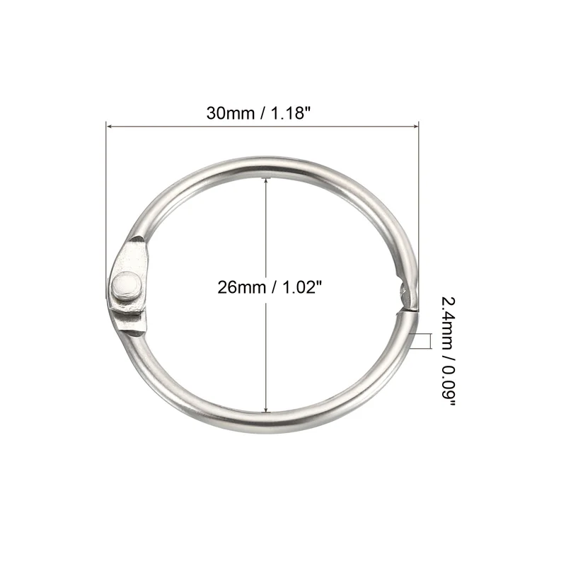 Loose Leaf Rings Binder Ring Steel for Scrapbook