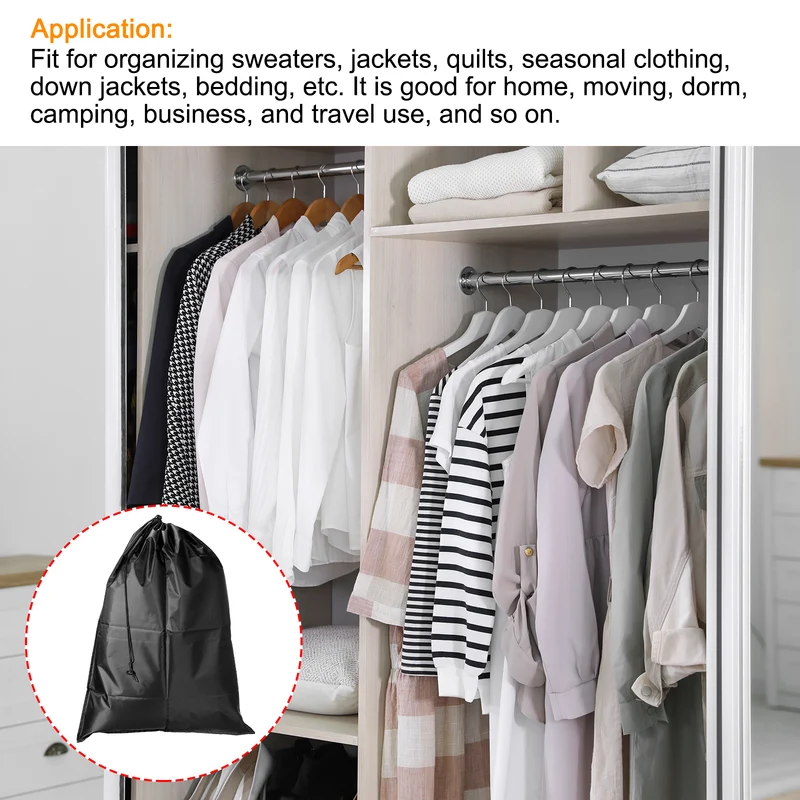 Clothes Storage Drawstring Bag, Clothing Bedding Organizer Bags for Home Camping Travel