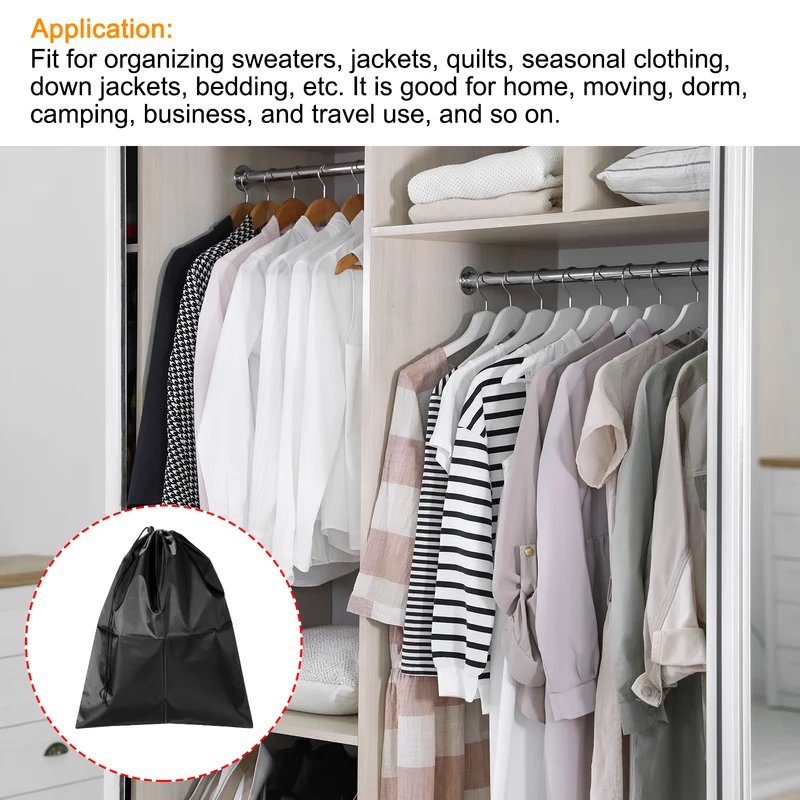 Clothes Storage Drawstring Bag Clothing Bedding Organizer Bags for Home Camping Travel