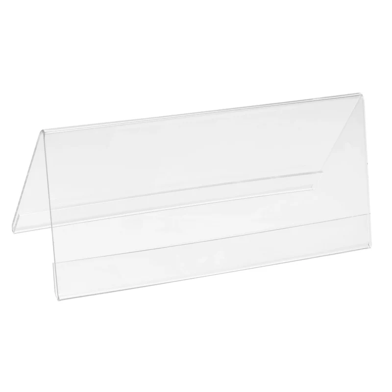 Acrylic Desk Nameplate Holders, Transparent Name Tent Holder