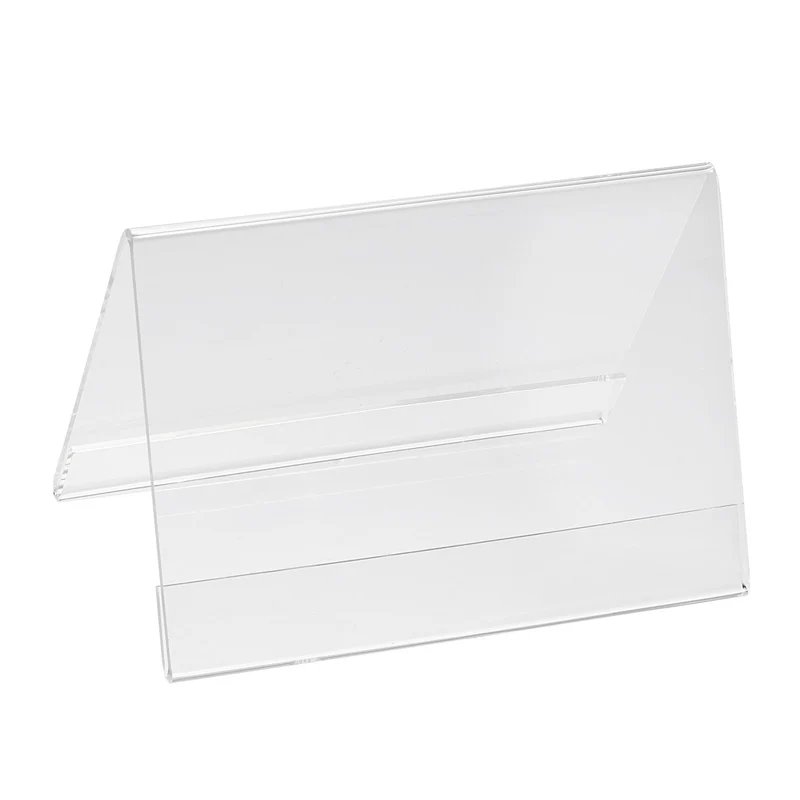 Acrylic Desk Nameplate Holders, Transparent Name Tent Holder