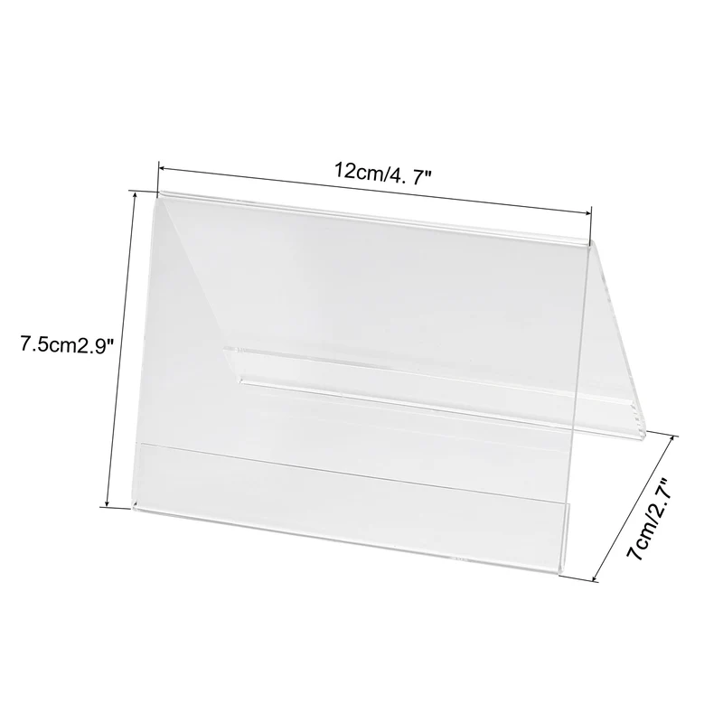 Acrylic Desk Nameplate Holders, Transparent Name Tent Holder