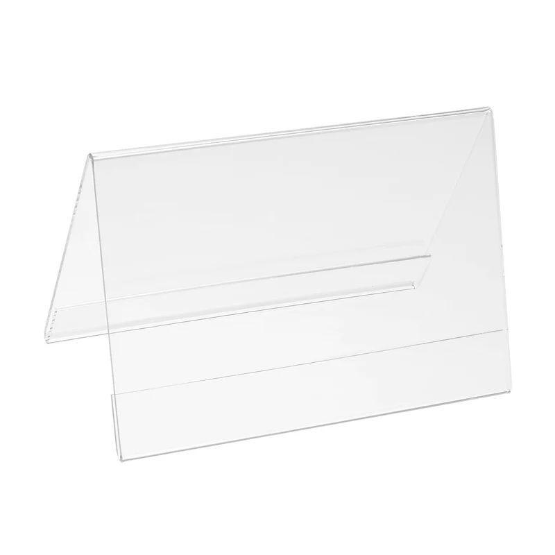 Acrylic Desk Nameplate Holders, Transparent Name Tent Holder