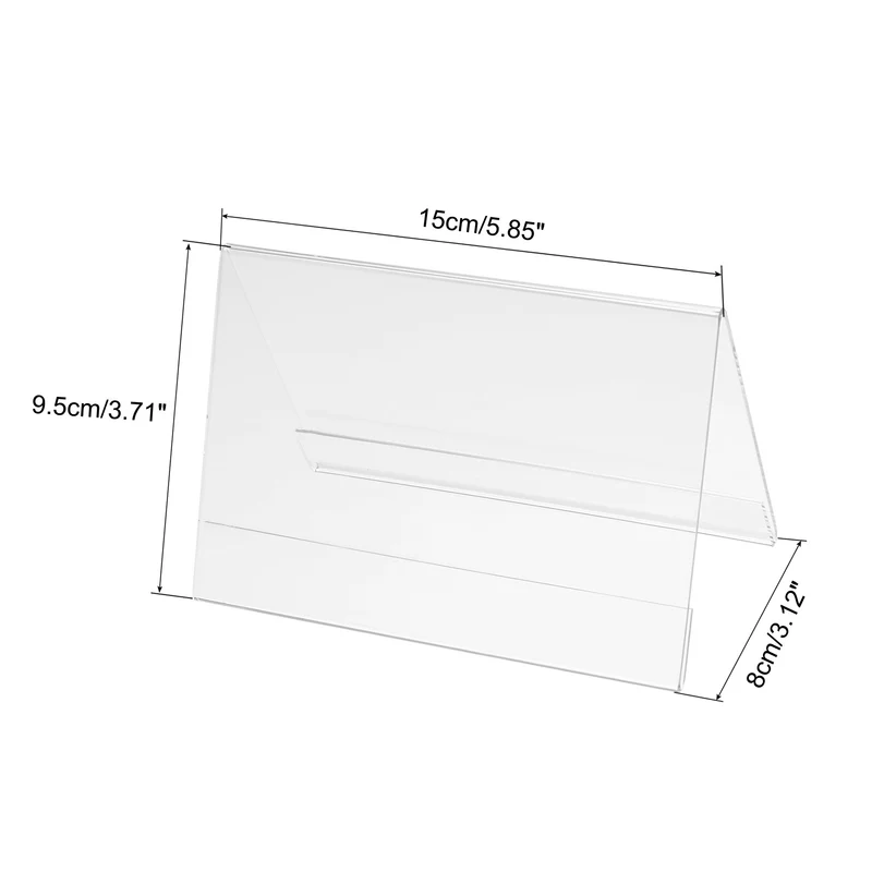 Acrylic Desk Nameplate Holders, Transparent Name Tent Holder