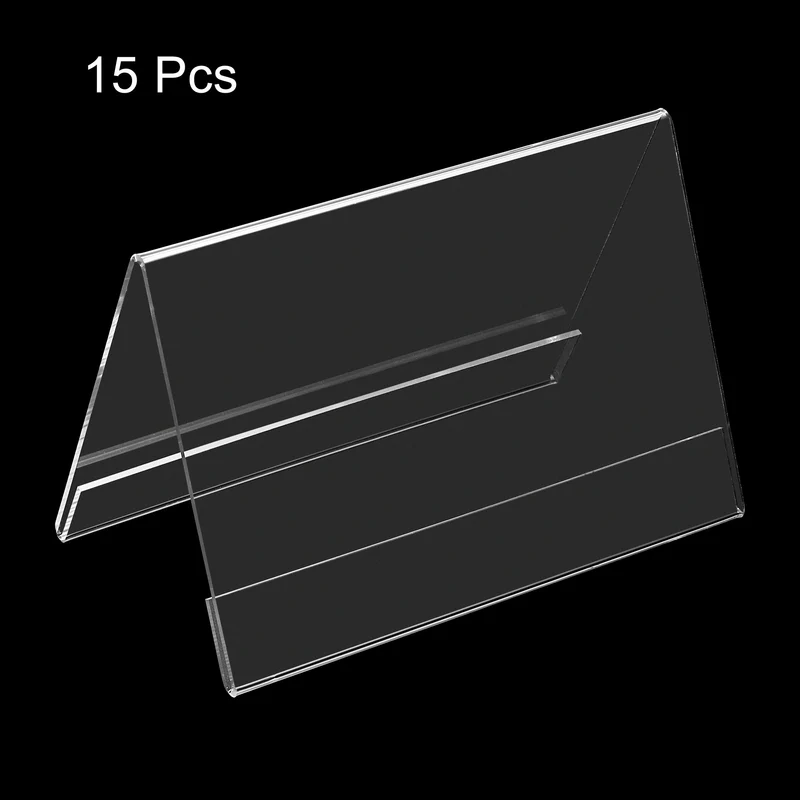 Acrylic Desk Nameplate Holders, Transparent Name Tent Holder