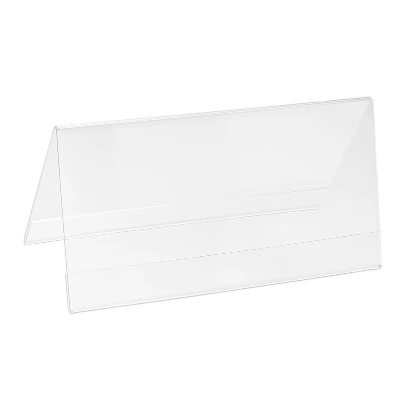 Acrylic Desk Nameplate Holders, Transparent Name Tent Holder