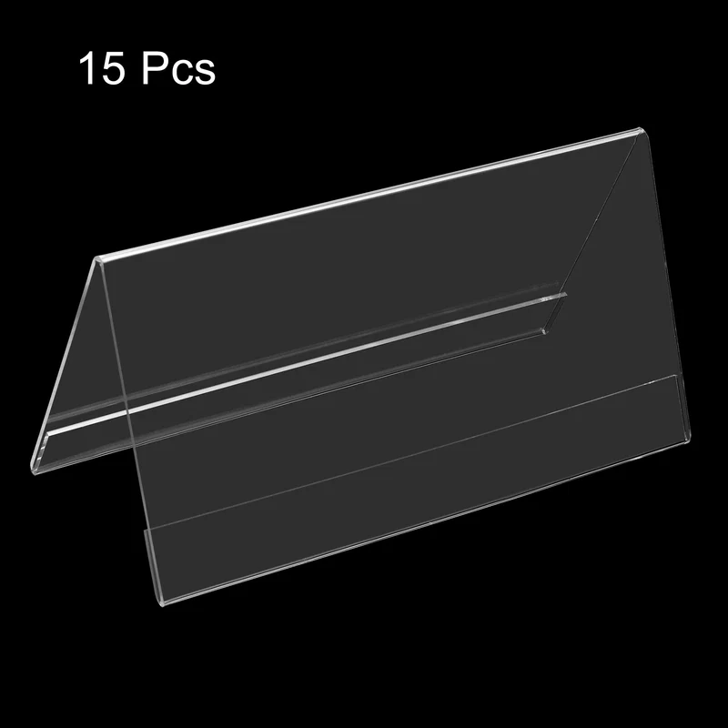 Acrylic Desk Nameplate Holders, Transparent Name Tent Holder
