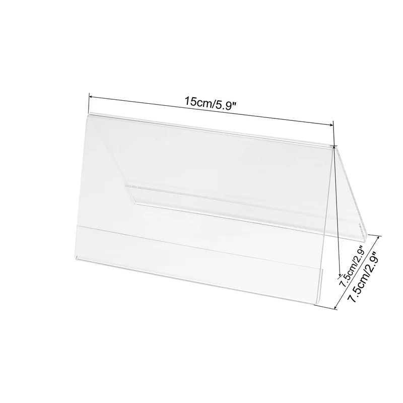 Acrylic Desk Nameplate Holders, Transparent Name Tent Holder