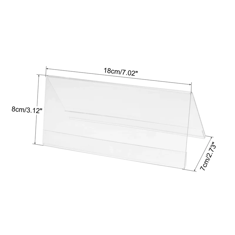 Acrylic Desk Nameplate Holders,Transparent Name Tent Holders