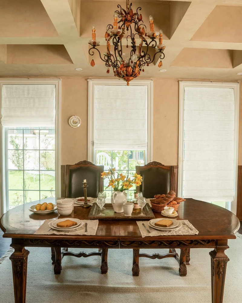 Zoe Plain Fold Linen Look Cordless Custom Roman Shade
