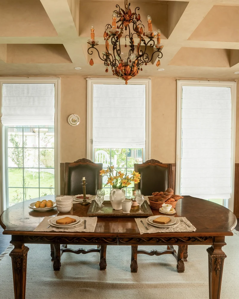 Zoe Plain Fold Linen Look Cordless Custom Roman Shade