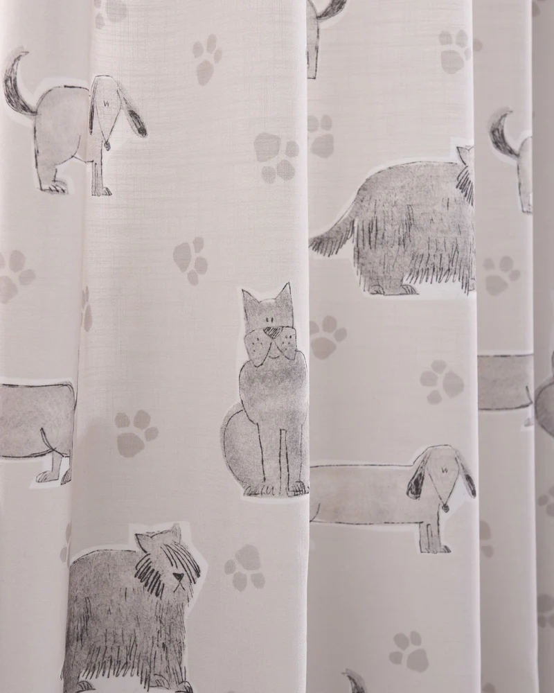 Paws Patterned Kid's Custom Curtain