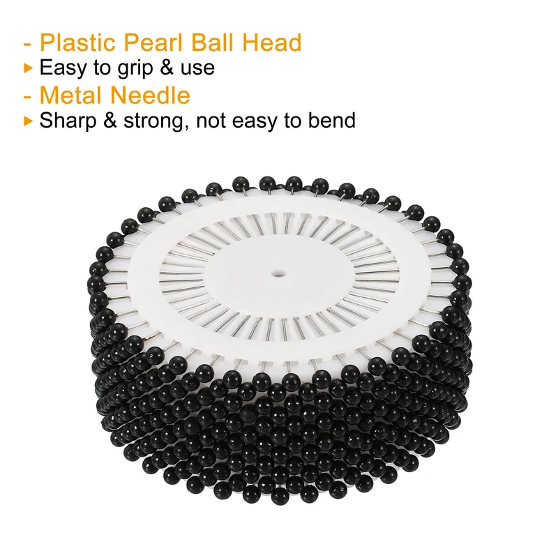 Pearl Head Sewing Pins, Straight Corsage Decorative Round Pin for Sewing Dressmaking Supplies