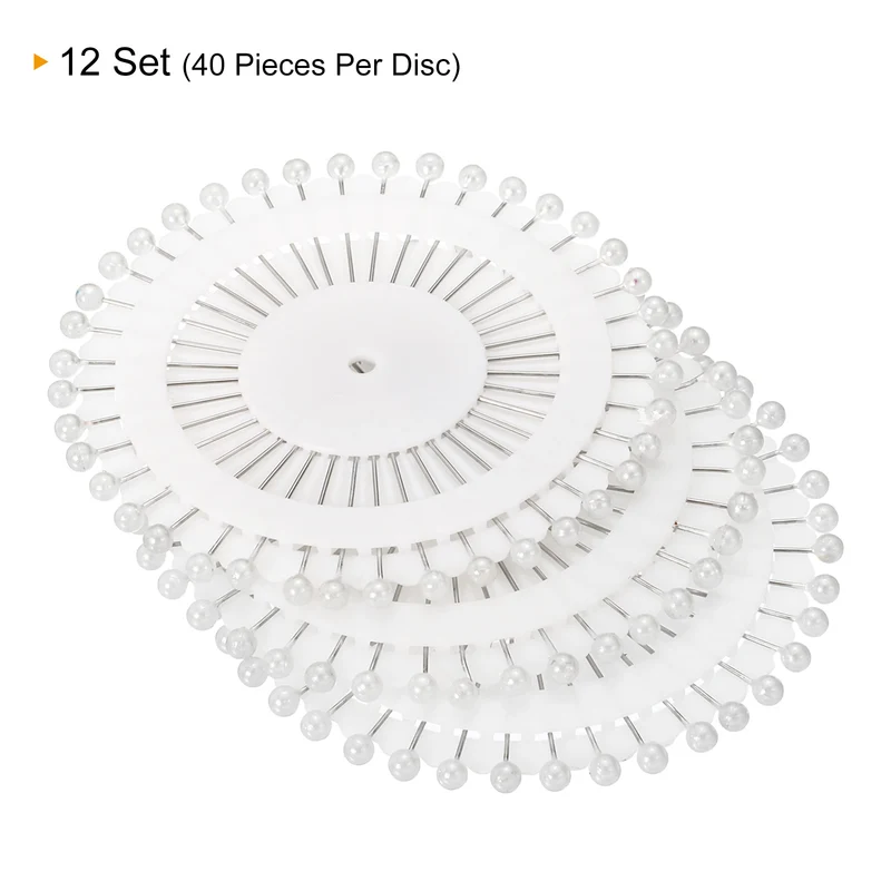 Pearl Head Sewing Pins, Straight Corsage Decorative Round Pin for Sewing Dressmaking Supplies