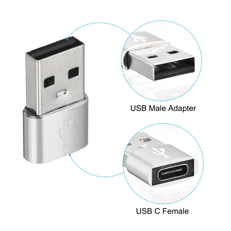 USB C Female to USB Male Adapter, Type C to USB Converter Adapter for Phone, Tablet, Computer