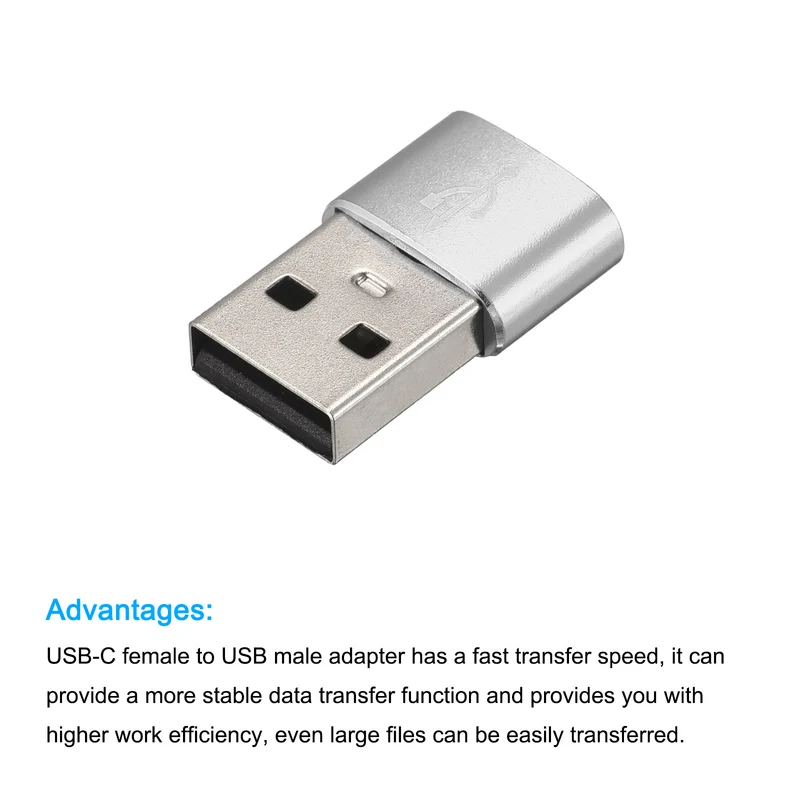 USB C Female to USB Male Adapter, Type C to USB Converter Adapter for Phone, Tablet, Computer