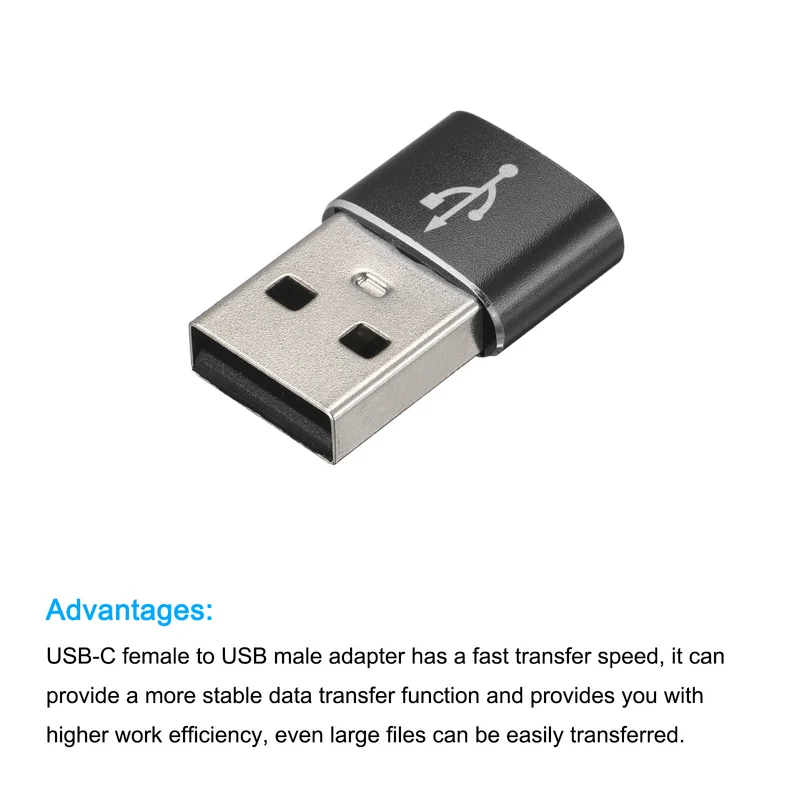 USB C Female to USB Male Adapter, Type C to USB Converter Adapter for Phone, Tablet, Computer