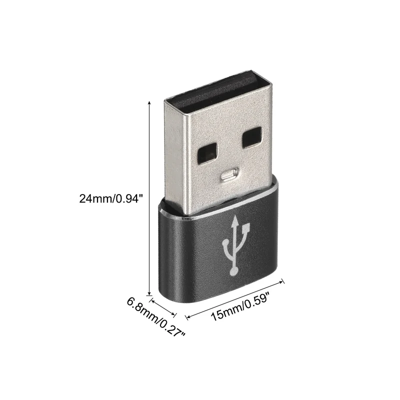 USB C Female to USB Male Adapter, Type C to USB Converter Adapter for Phone, Tablet, Computer