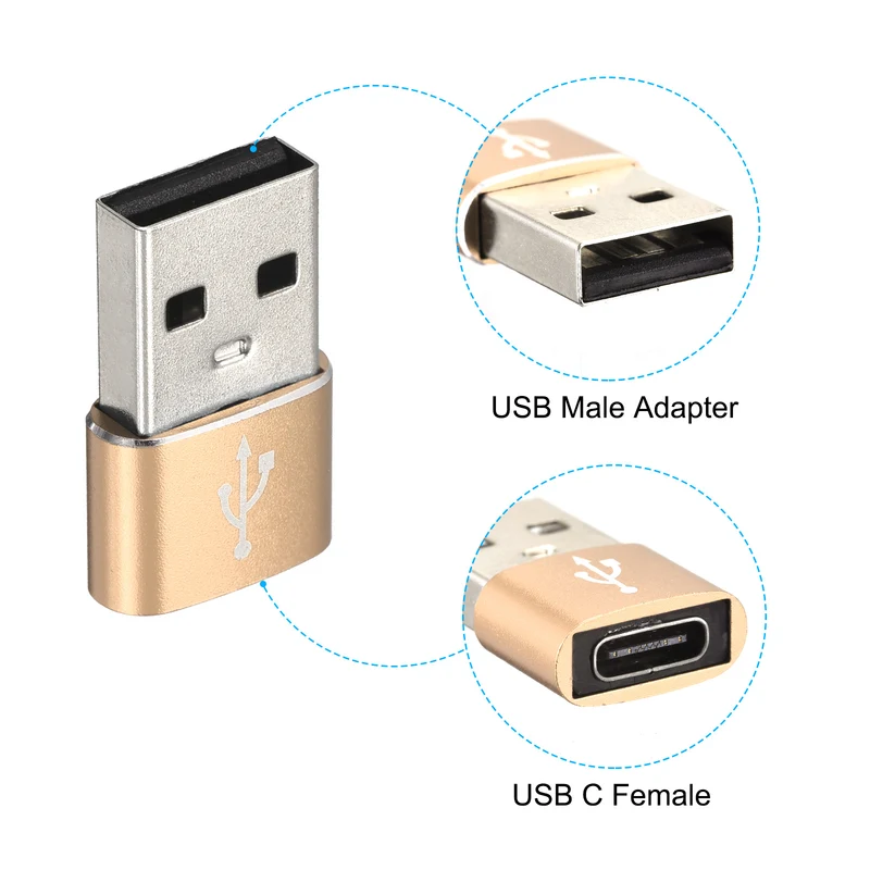 USB C Female to USB Male Adapter, Type C to USB Converter Adapter for Phone, Tablet, Computer