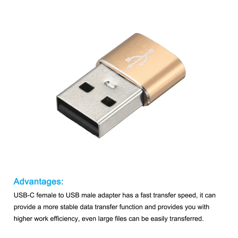 USB C Female to USB Male Adapter, Type C to USB Converter Adapter for Phone, Tablet, Computer