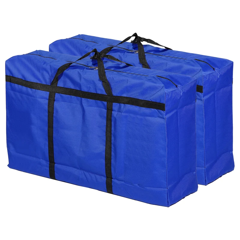 Storage Tote with Zippers, Capacity Foldable Heavy Moving Tote Bags for Bedding Clothes