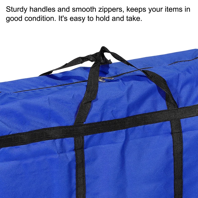 Storage Tote with Zippers, Capacity Foldable Heavy Moving Tote Bags for Bedding Clothes