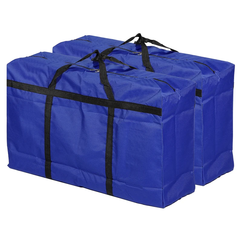 Storage Tote with Zippers, Capacity Foldable Heavy Moving Tote Bags for Bedding Clothes