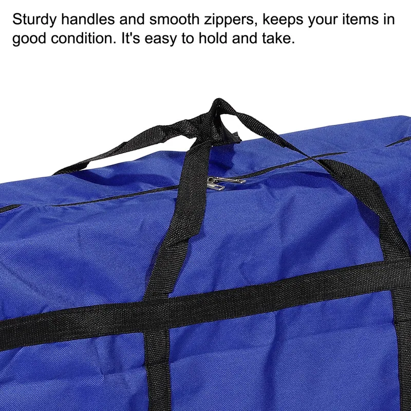 Storage Tote with Zippers, Capacity Foldable Heavy Moving Tote Bags for Bedding Clothes