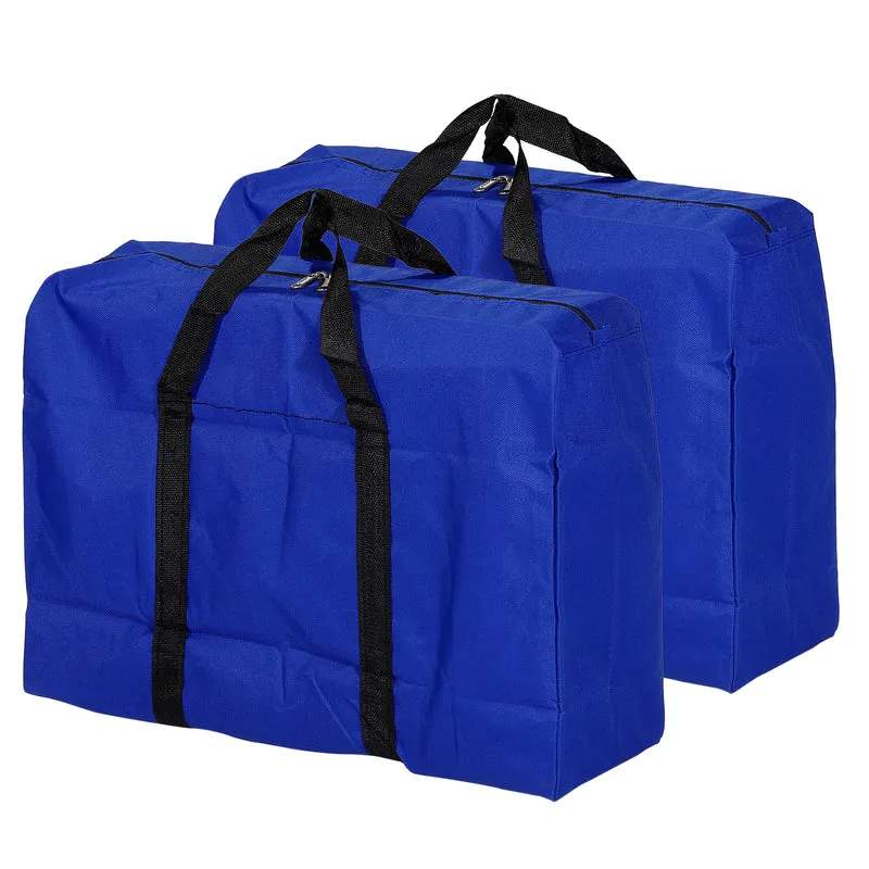 Storage Tote with Zippers, Capacity Foldable Heavy Moving Tote Bags for Bedding Clothes