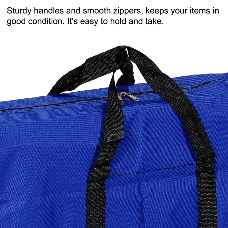 Storage Tote with Zippers, Capacity Foldable Heavy Moving Tote Bags for Bedding Clothes