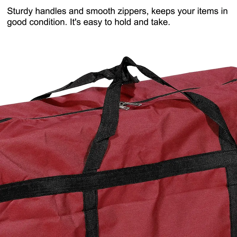 Storage Tote with Zipper Capacity Foldable Heavy Moving Tote Bags for Bedding Clothes